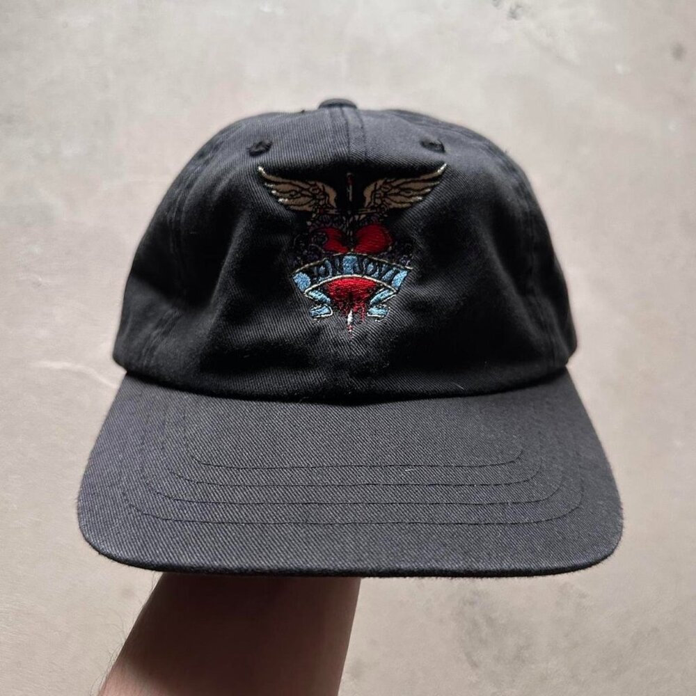 vintage bon jovi embroidered hat